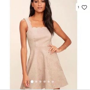Lulus Nude suede mini dress